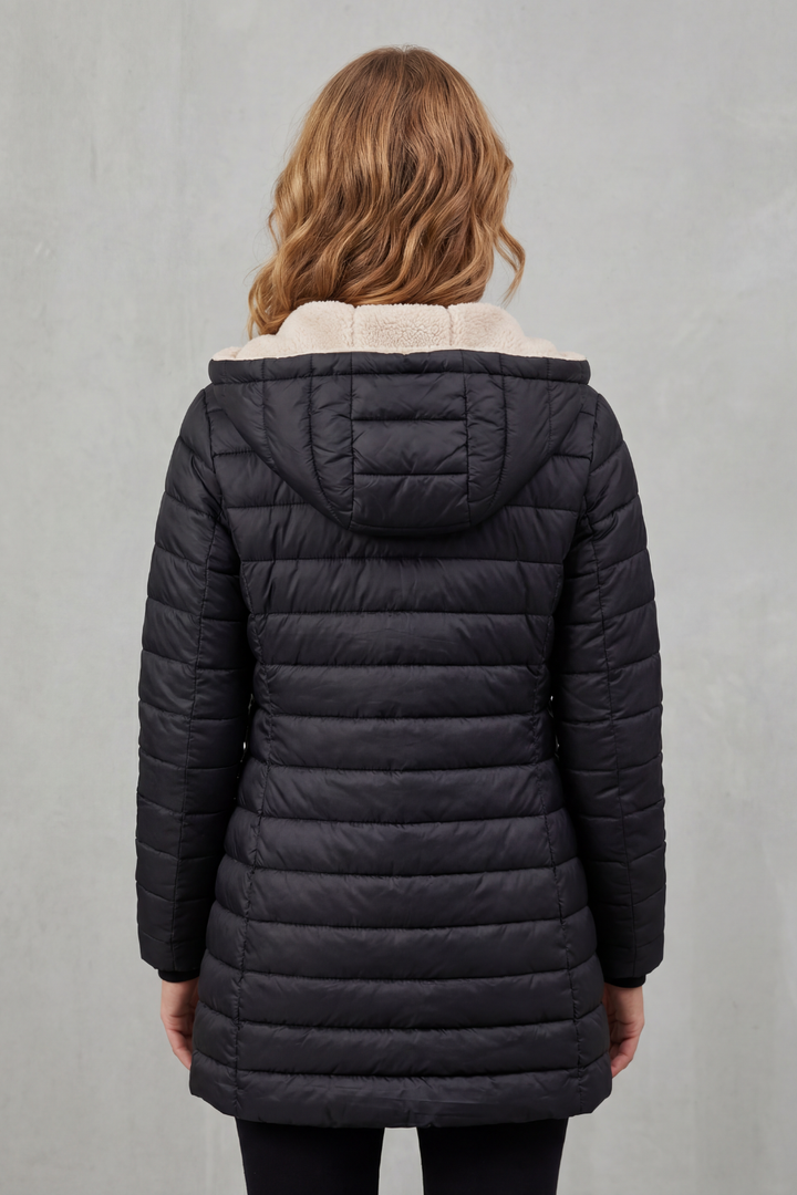 Ellavue | Women's Sherpa Lined Comfort Hooded Puffer Jacket