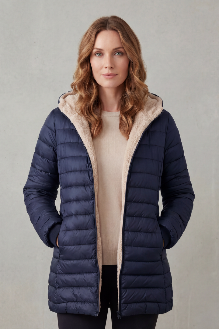 Ellavue | Women's Sherpa Lined Comfort Hooded Puffer Jacket