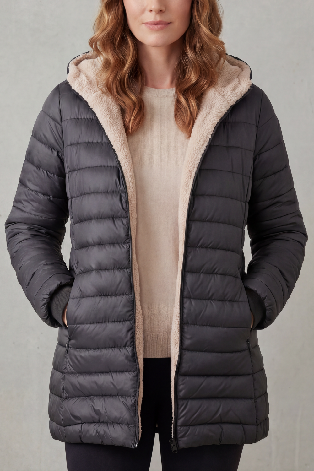 Ellavue | Women's Sherpa Lined Comfort Hooded Puffer Jacket