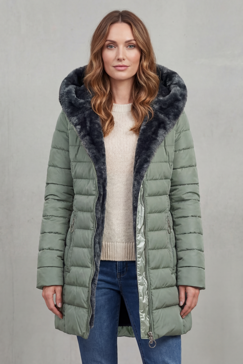 Elowen | Women's Faux Fur Lined Winter Parka Coat