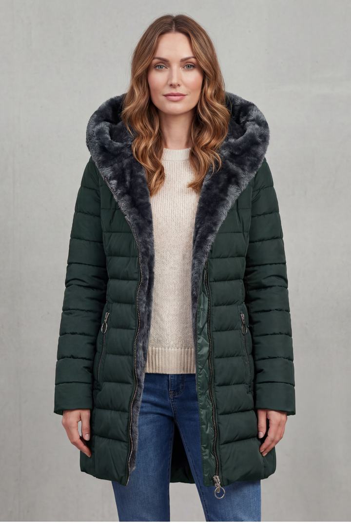 Elowen | Women's Faux Fur Lined Winter Parka Coat