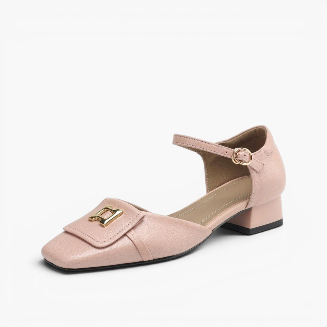 Elvane | Women's Buckle Leather Mary-Janes