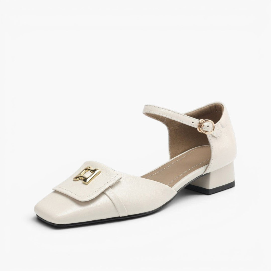 Elvane | Women's Buckle Leather Mary-Janes