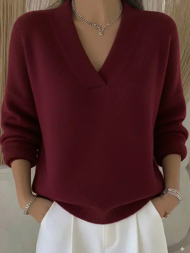 Vivelle Relaxed V-Neck Sweater