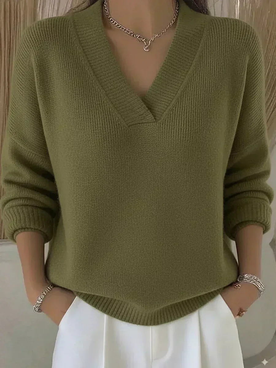 Vivelle Relaxed V-Neck Sweater