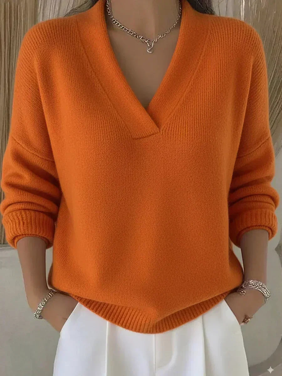 Vivelle Relaxed V-Neck Sweater