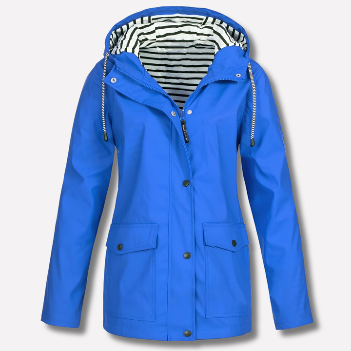Maureen | Women's Waterproof Hooded Raincoat with Zip Closure