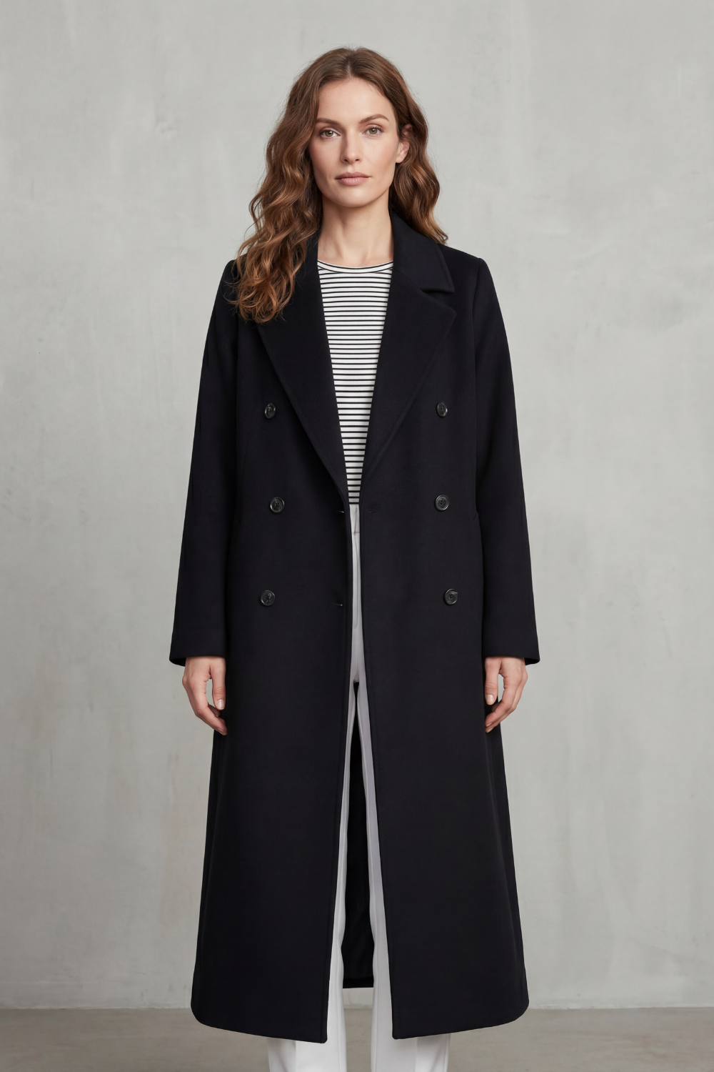 Maelisette | Women's Double-breasted Design Wool Blend Coat