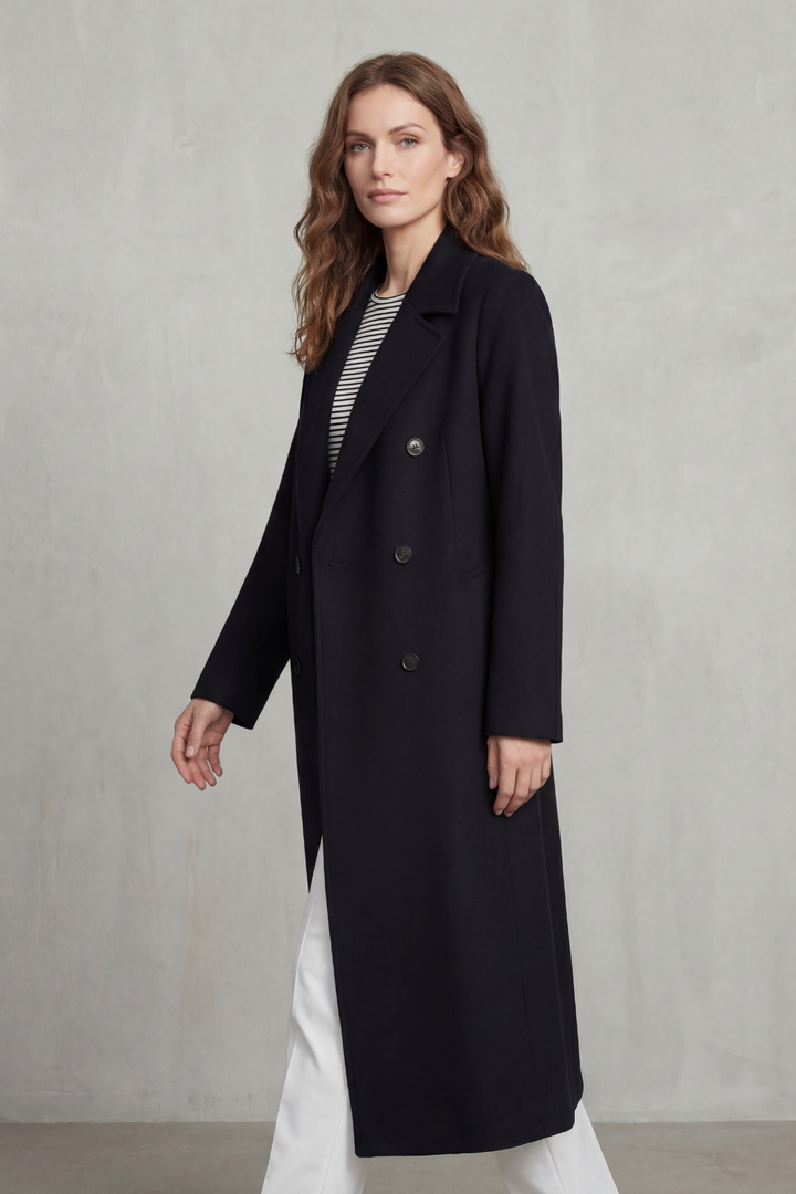 Maelisette | Women's Double-breasted Design Wool Blend Coat