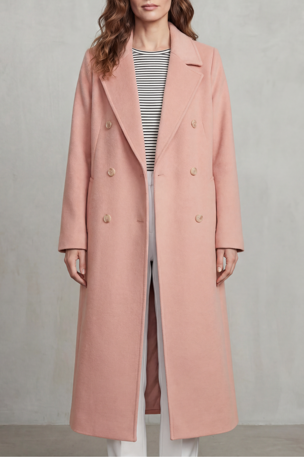 Maelisette | Women's Double-breasted Design Wool Blend Coat