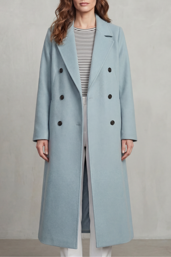 Maelisette | Women's Double-breasted Design Wool Blend Coat