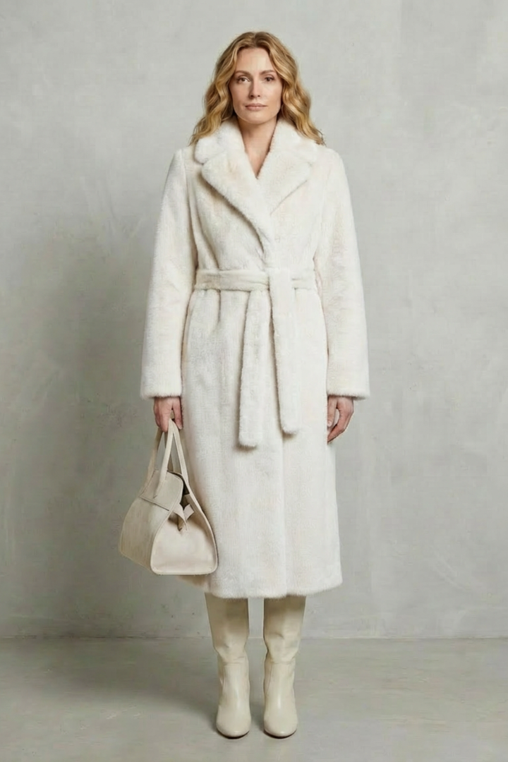 Marivonne | Women's Oversized Silhouette Faux Fur Long Coat