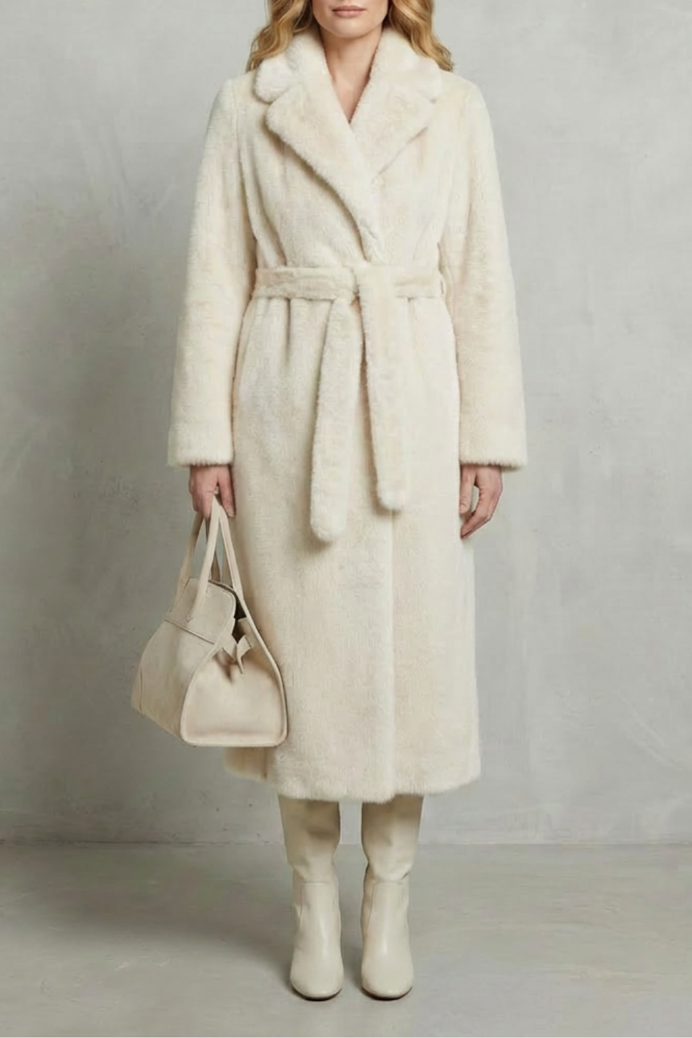 Marivonne | Women's Oversized Silhouette Faux Fur Long Coat