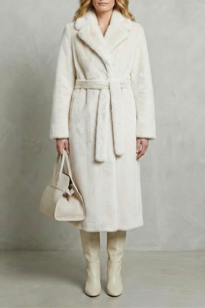 Marivonne | Women's Oversized Silhouette Faux Fur Long Coat
