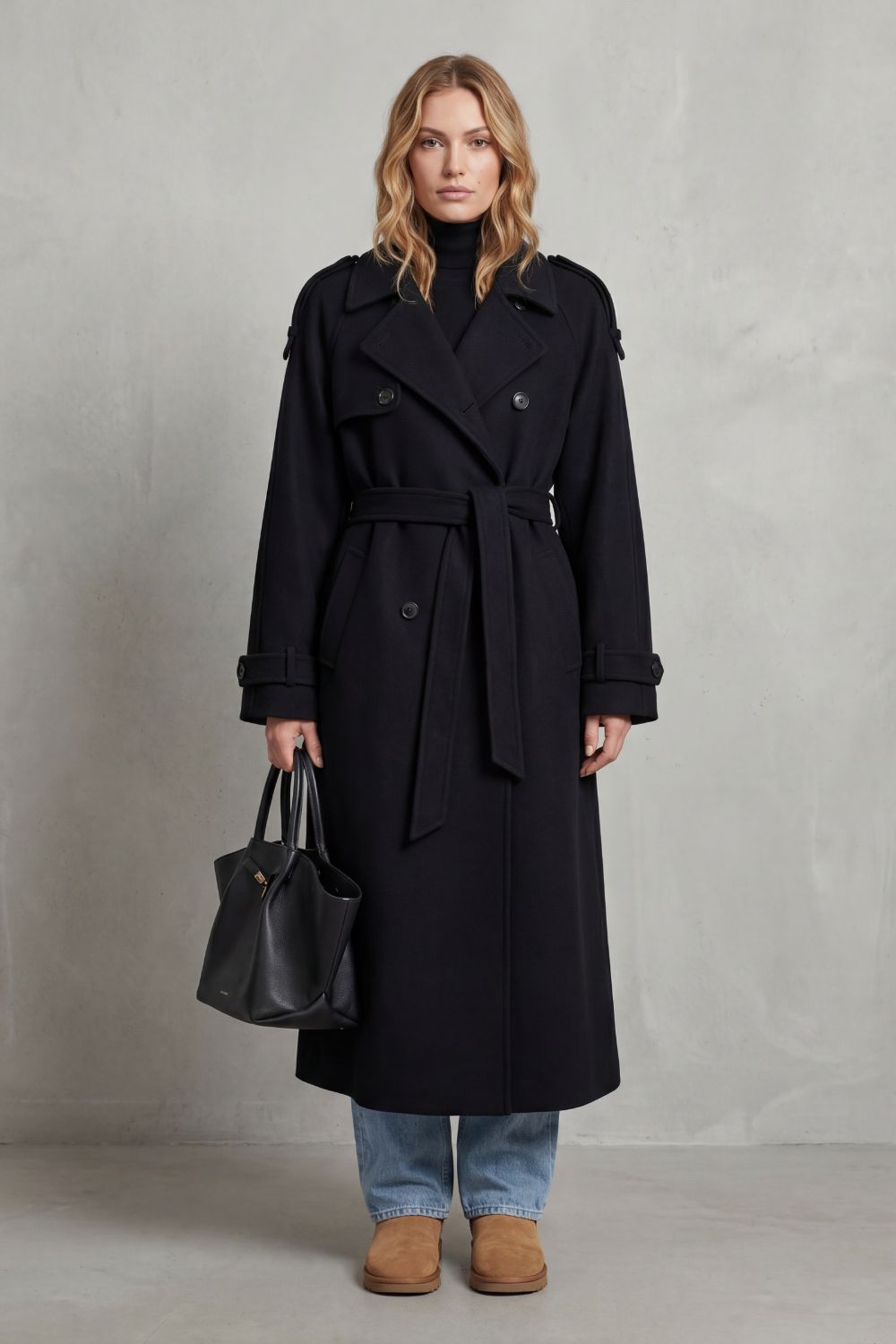 Noirvaine | Women's Oversized Silhouette Wool Trench Coat