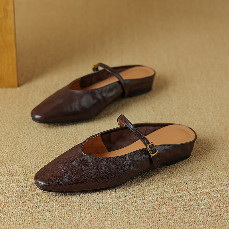 Celine | Women's Leather Strap Mules