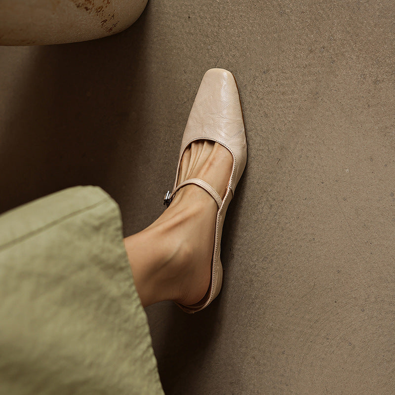 Sera | Women's Square-Toe Leather Mules