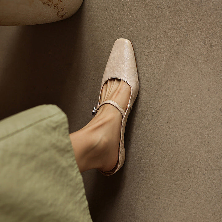Sera | Women's Square-Toe Leather Mules