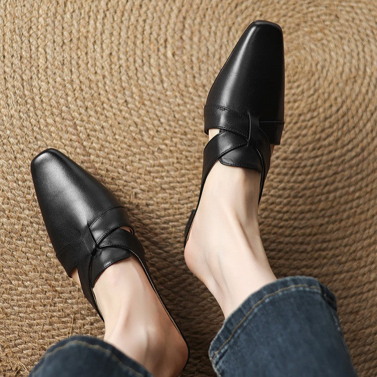 Virelle | Women's Cross Leather Mules