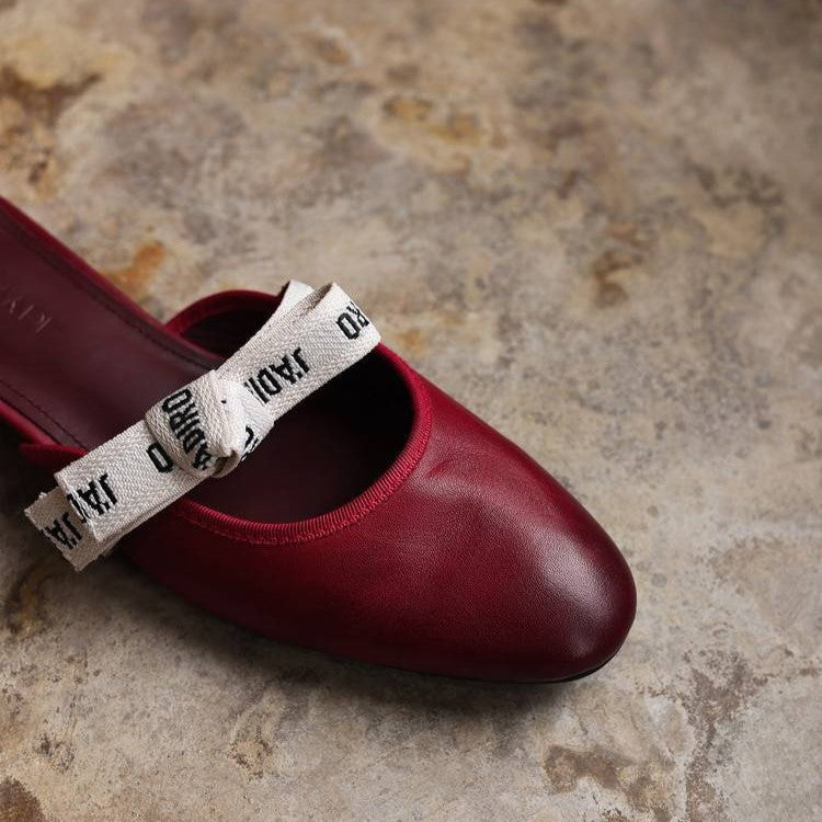 Maelle | Women's Bow Leather Mules