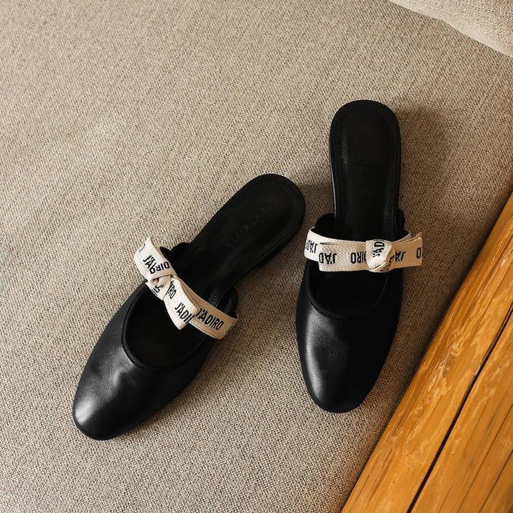 Maelle | Women's Bow Leather Mules