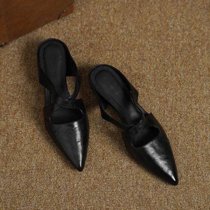 Elira | Women's Cross-Strap Leather Mules