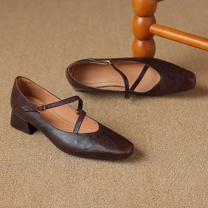 Marvelle | Women's Leather Mary Janes