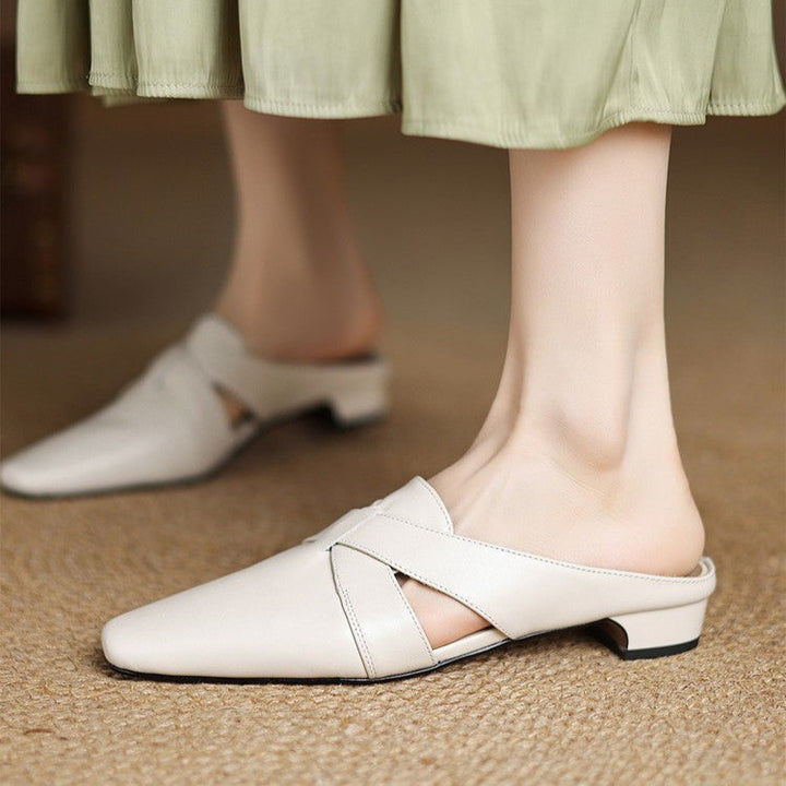 Virelle | Women's Cross Leather Mules