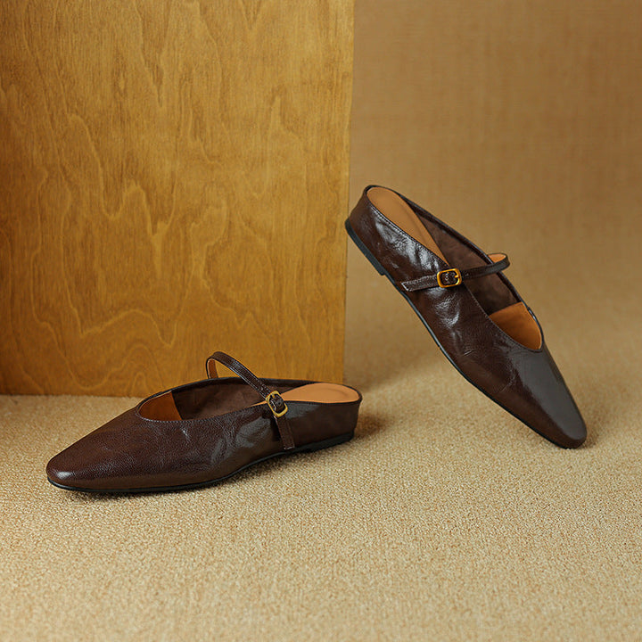 Celine | Women's Leather Strap Mules