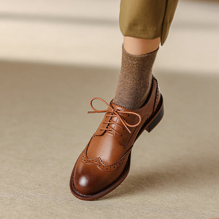Orvain | Women's Brogue Leather Oxfords