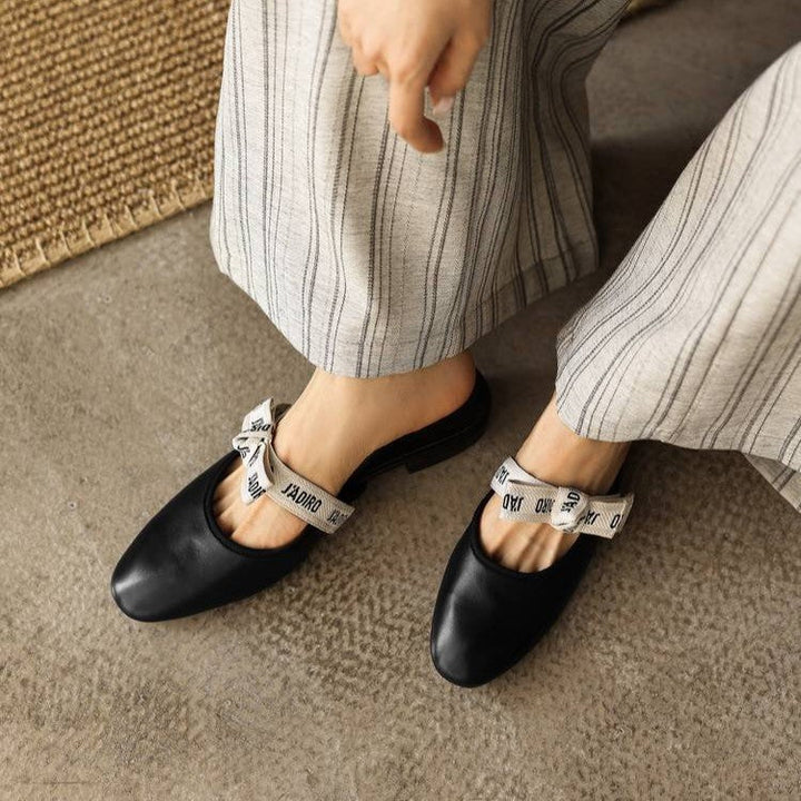 Maelle | Women's Bow Leather Mules
