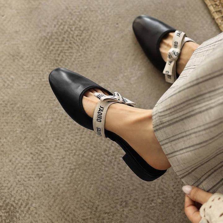 Maelle | Women's Bow Leather Mules