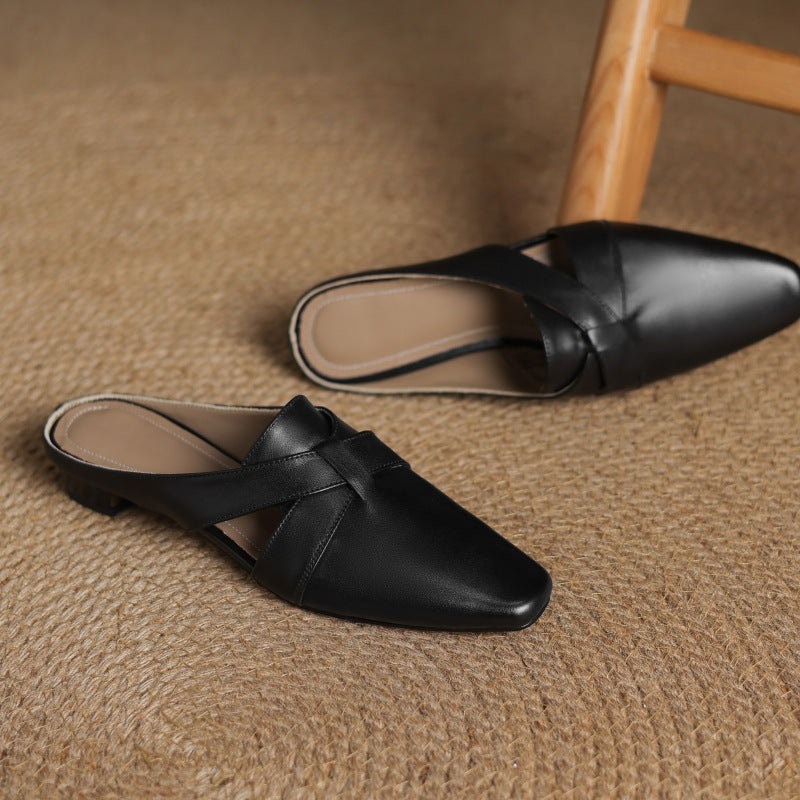 Virelle | Women's Cross Leather Mules