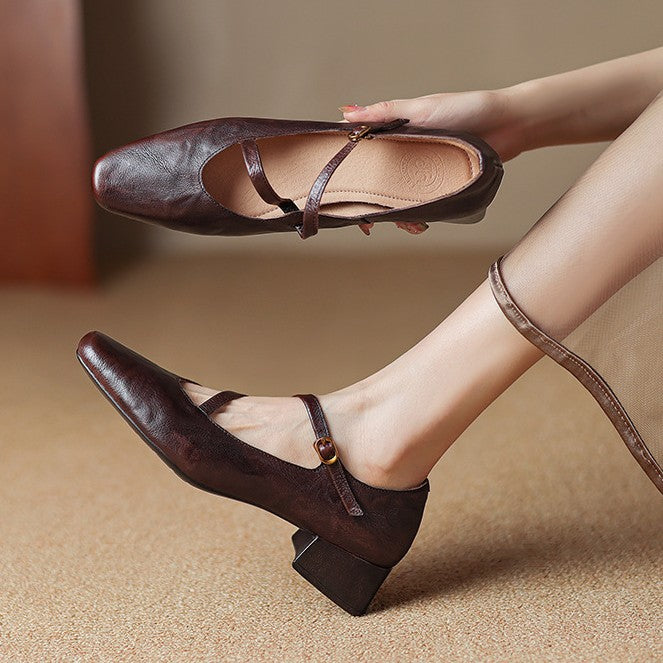 Marvelle | Women's Leather Mary Janes