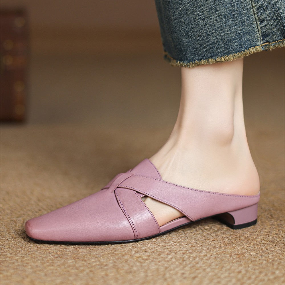Virelle | Women's Cross Leather Mules
