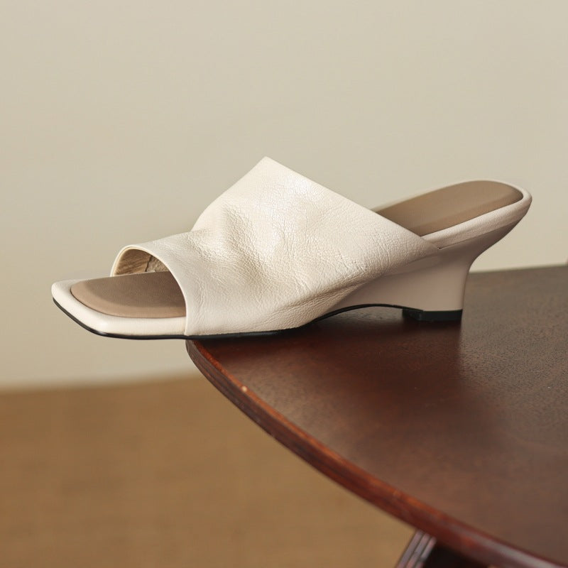 Caia | Women's Square-Toe Leather Mules