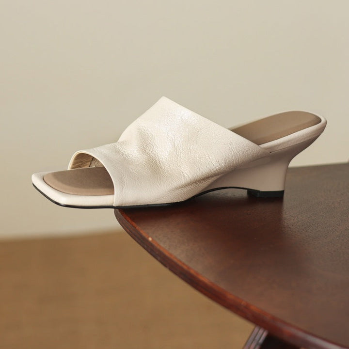 Caia | Women's Square-Toe Leather Mules