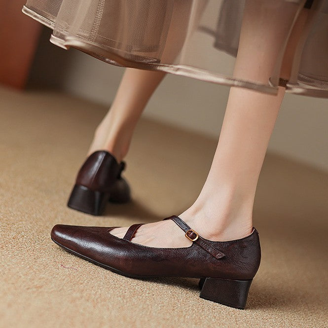 Marvelle | Women's Leather Mary Janes