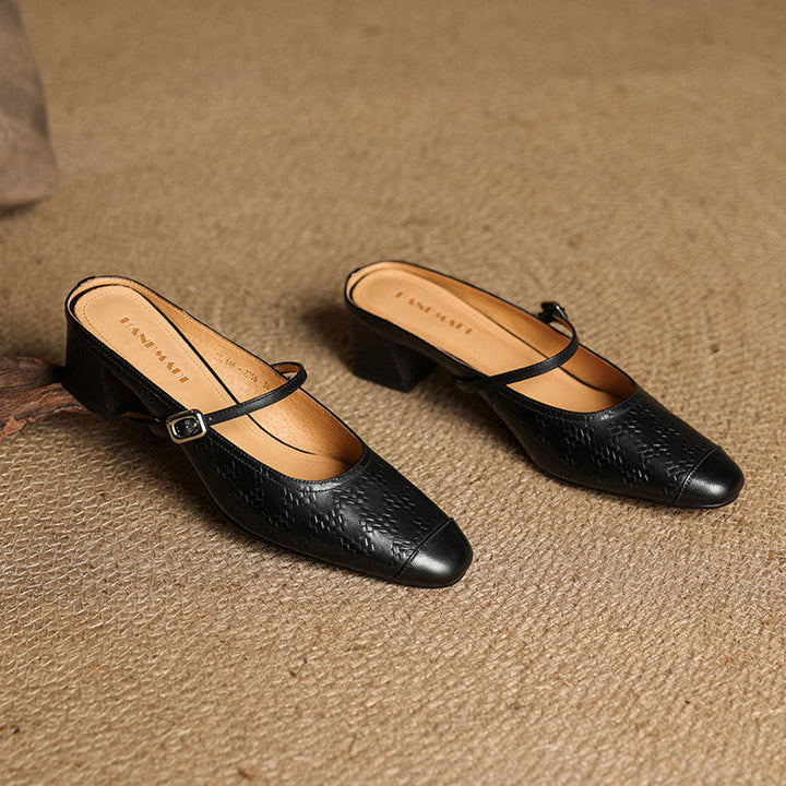 Rielle | Women's Strap Leather Mules