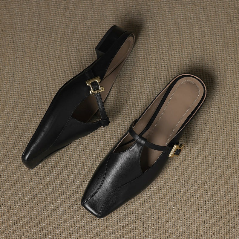 Luna | Women's Sculpt Leather Mules