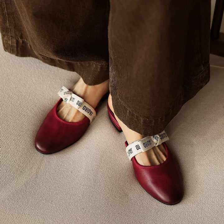 Maelle | Women's Bow Leather Mules