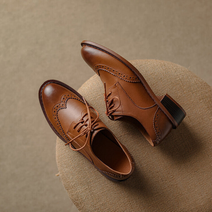 Orvain | Women's Brogue Leather Oxfords