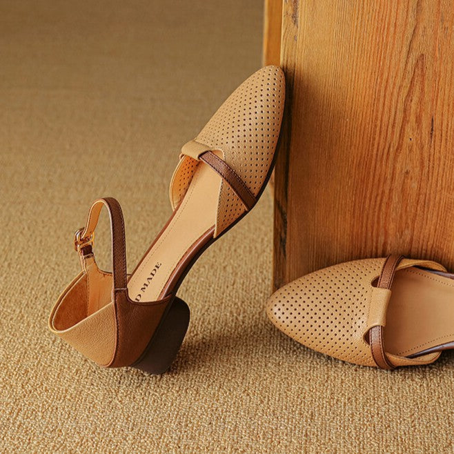 Calenne | Women's Leather Slingbacks