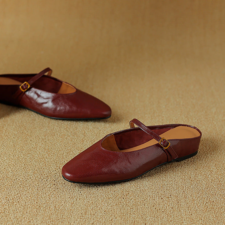 Celine | Women's Leather Strap Mules