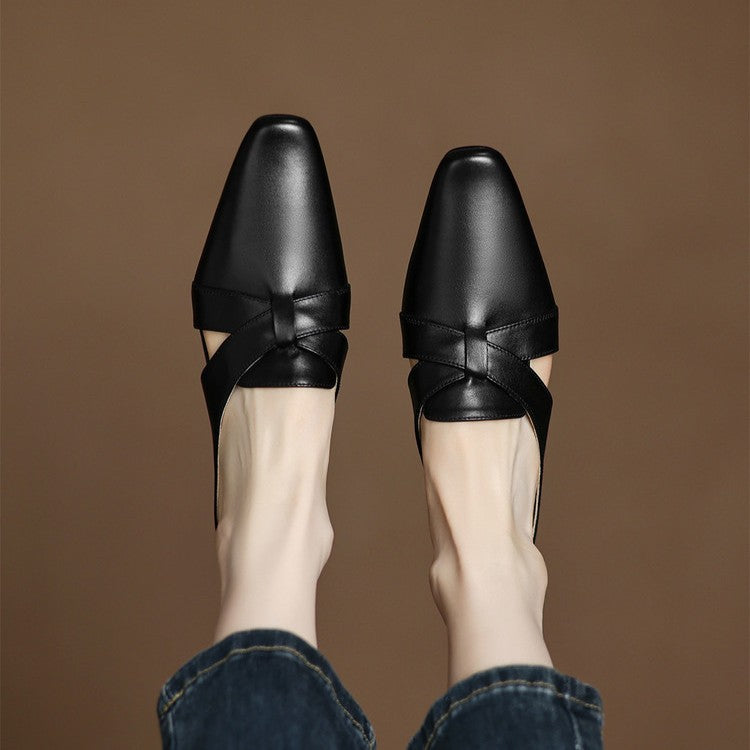 Virelle | Women's Cross Leather Mules