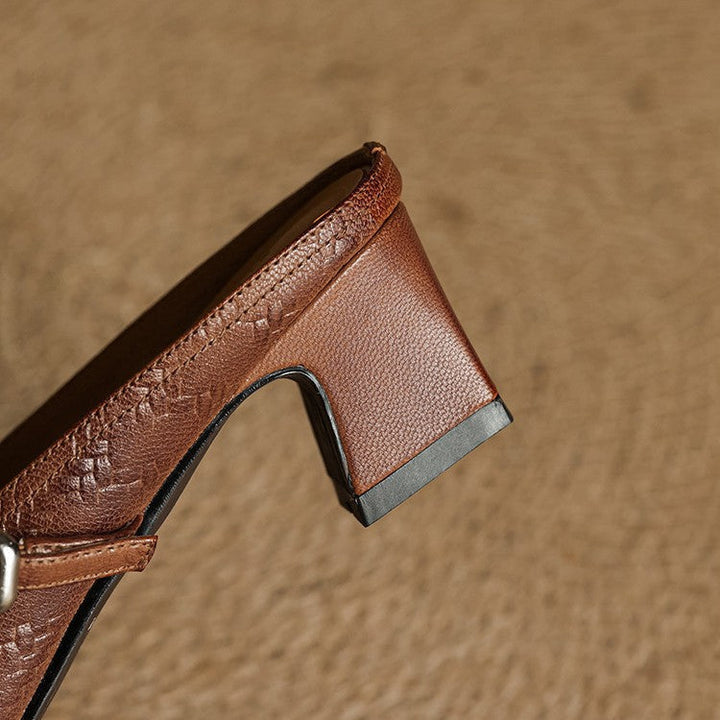 Rielle | Women's Strap Leather Mules