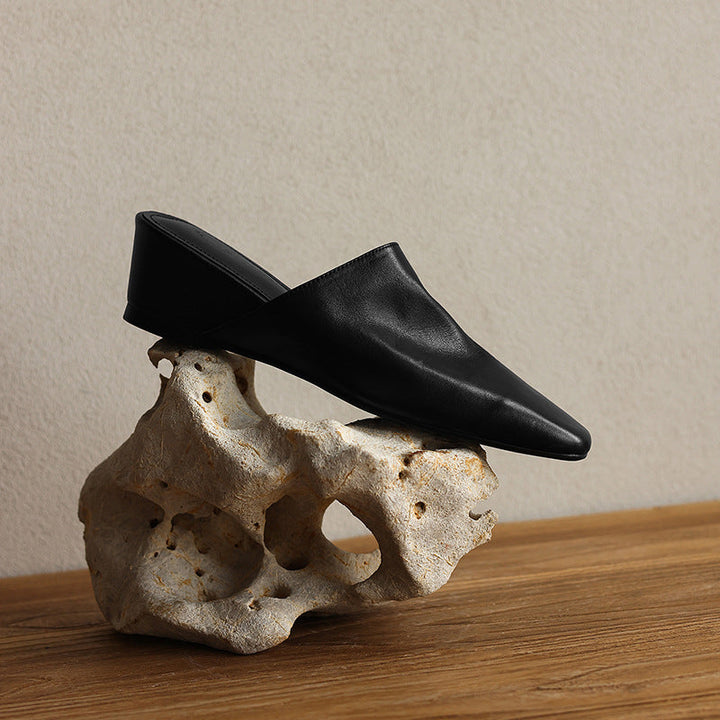 Elise | Women's Square-Toe Leather Mules
