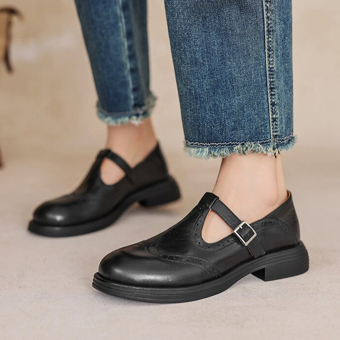 Veloria | Women's Leather Mary Janes