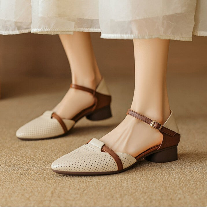 Calenne | Women's Leather Slingbacks