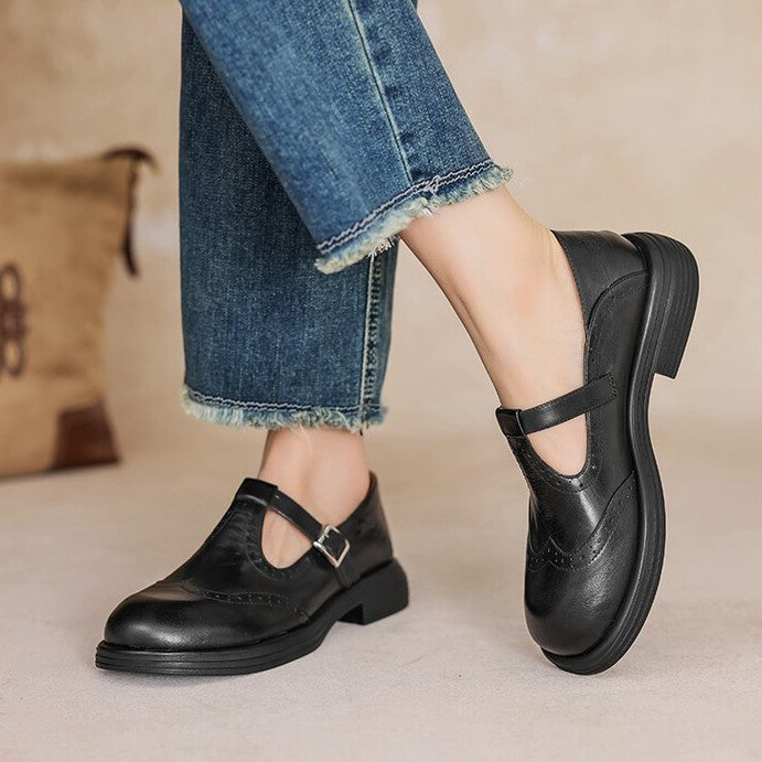 Veloria | Women's Leather Mary Janes